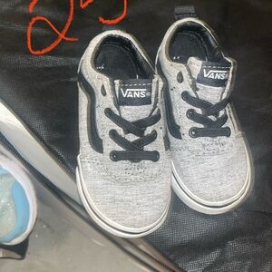 Vans Kids Black and Gray Sneakers